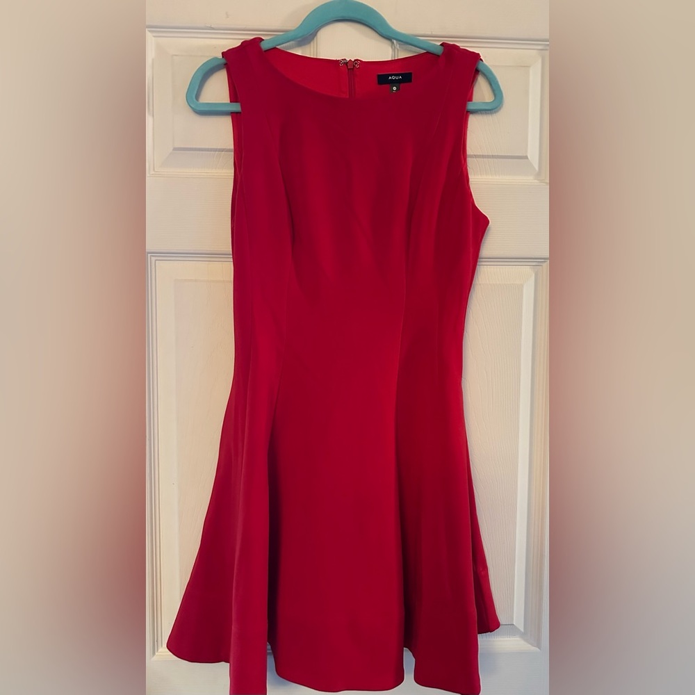Aqua Vibrant Red Mini Dress
